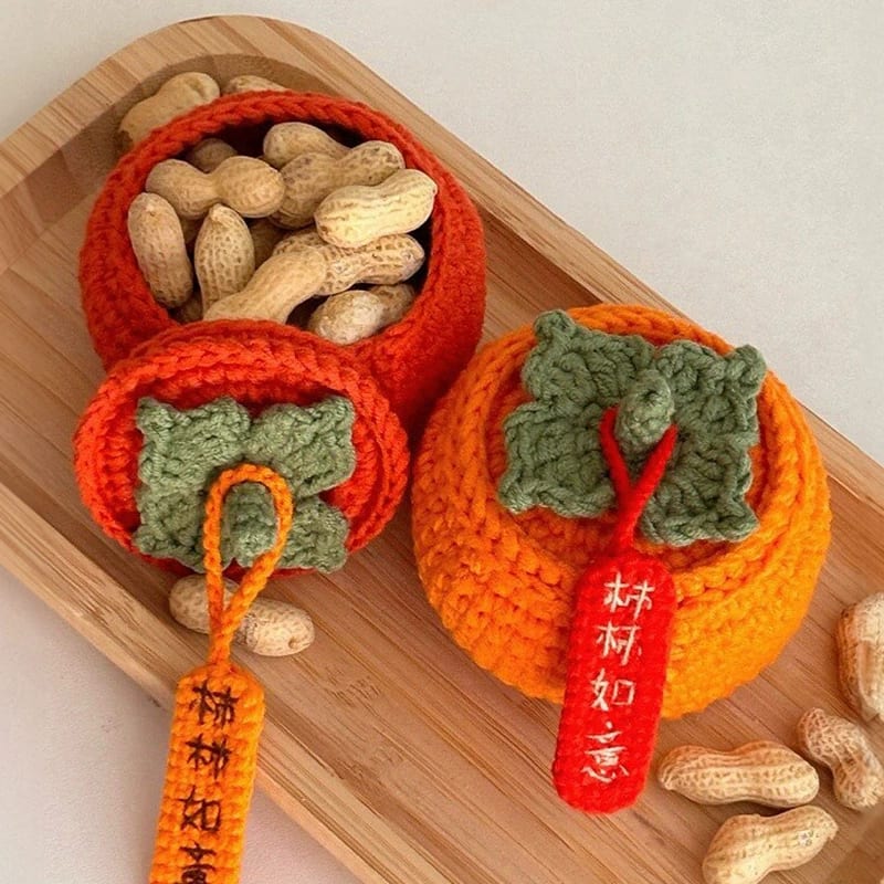 寓意柿子收纳盒钩考生