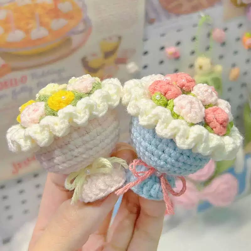 迷你花束包包挂件钥匙扣