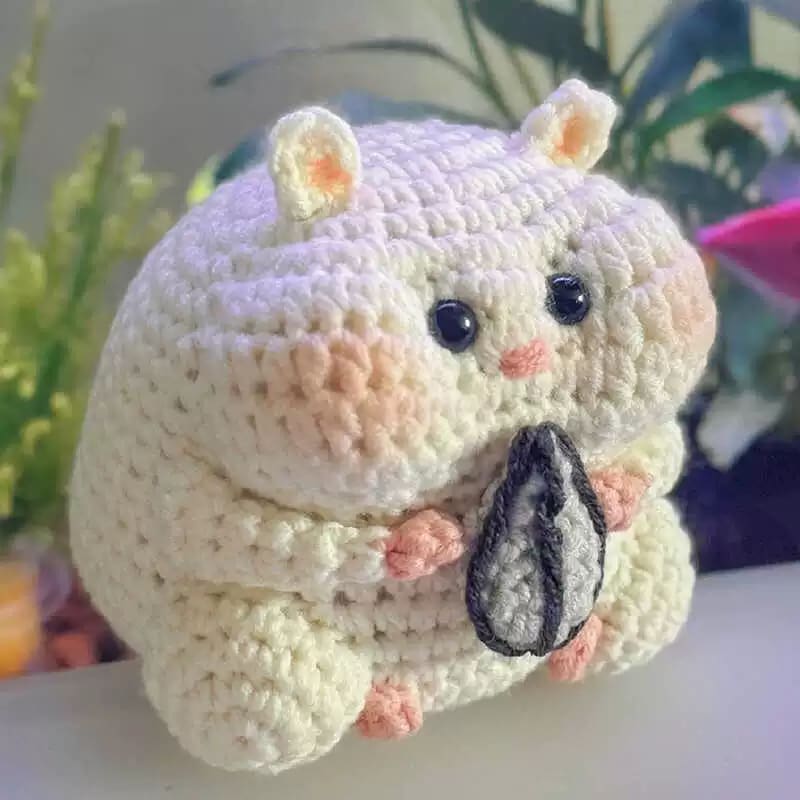 胖嘟嘟瓜子鼠鼠 初学玩偶摆件