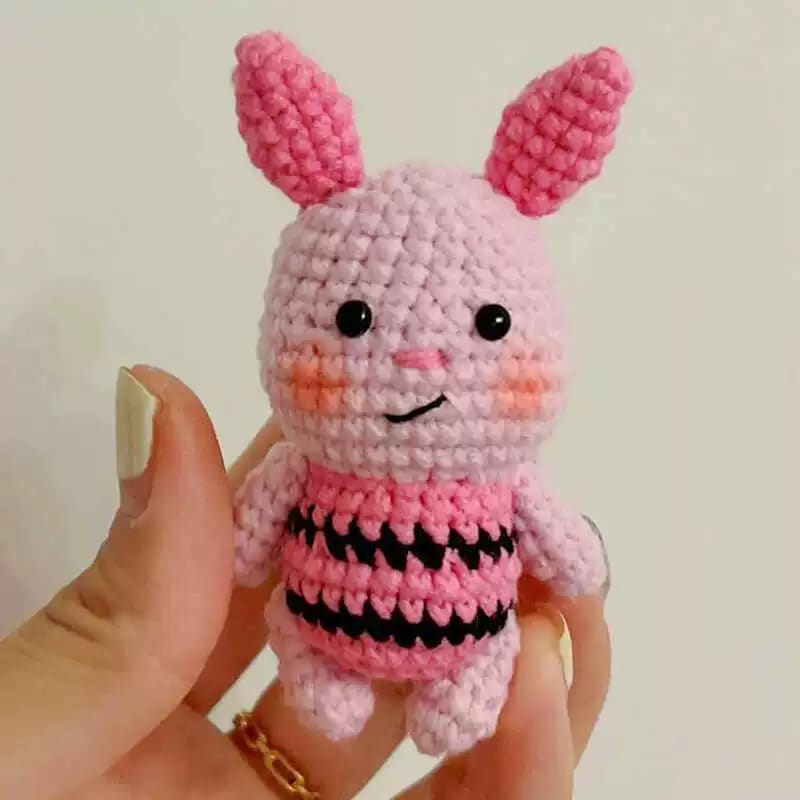 钥匙扣玩偶小熊维尼小猪皮杰挂件