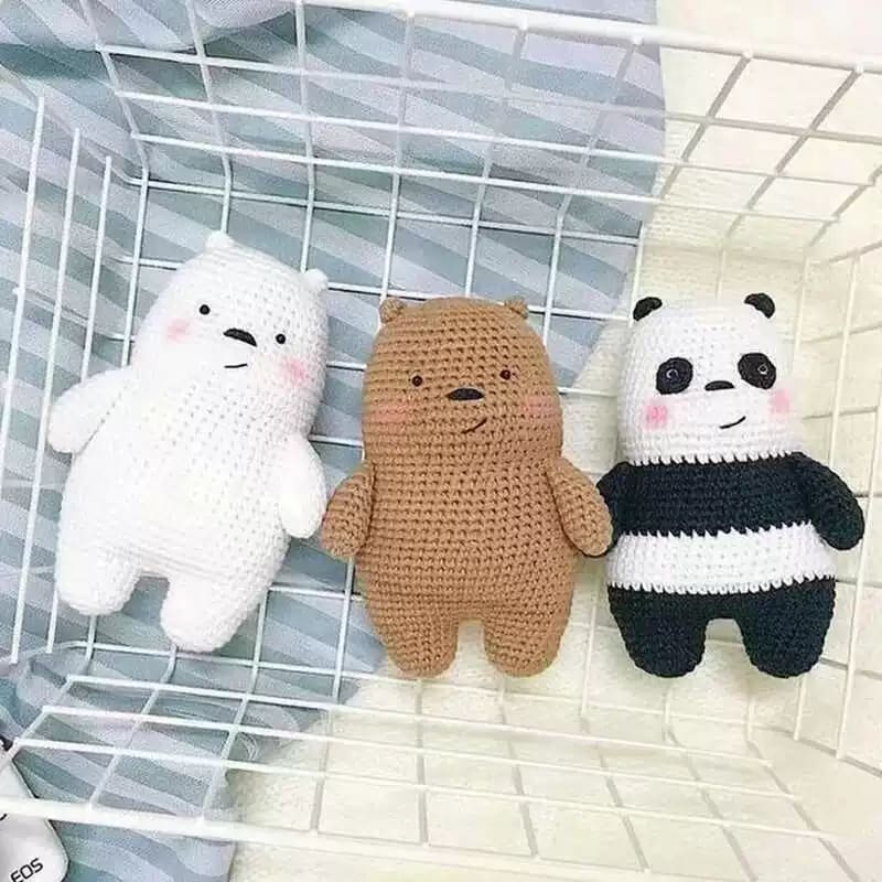 玩偶咱们裸熊钥匙扣娃娃儿童