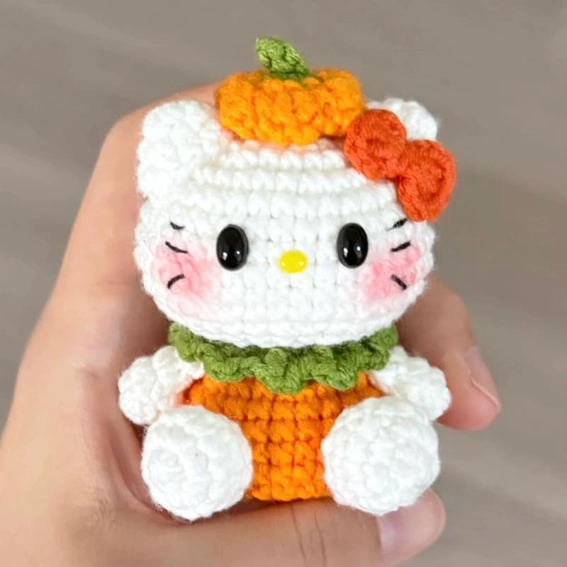 黑白皮Hello Kitty猫钥匙扣 玩偶挂件