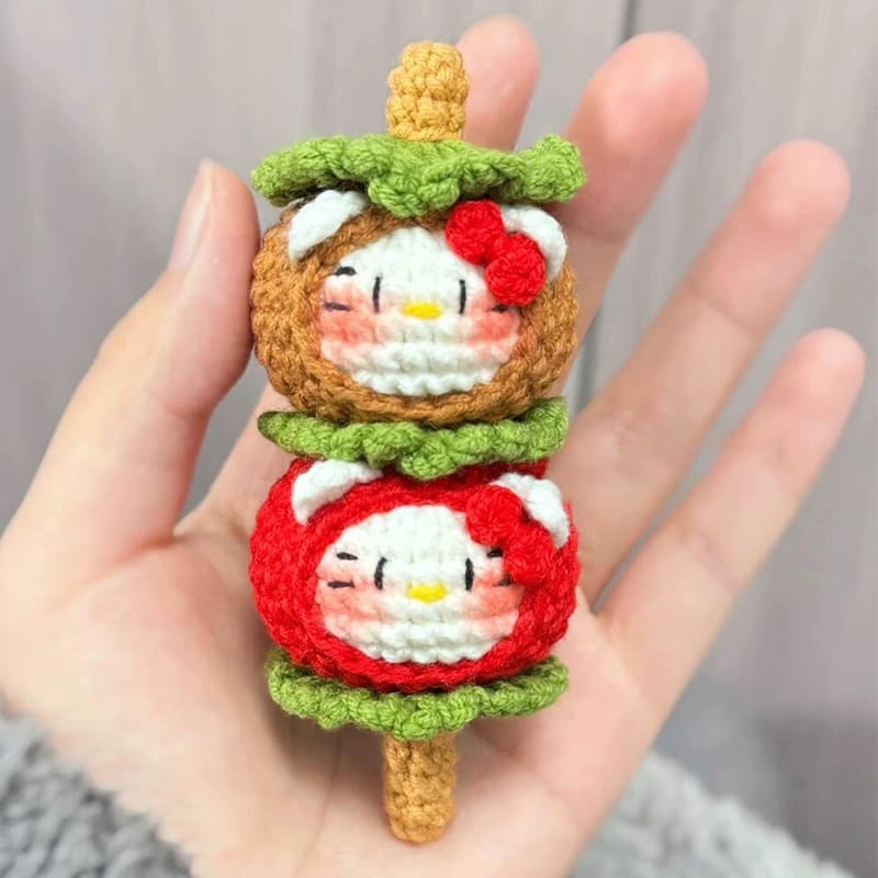 全套hellokitty玩偶糖葫芦钥匙扣