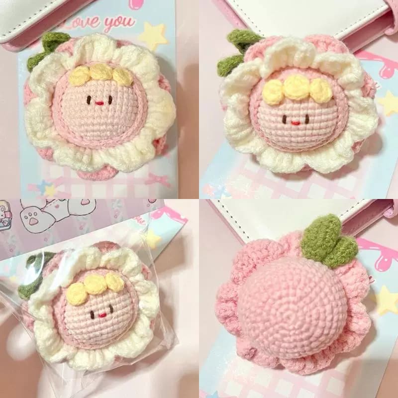 花花团子挂件钥匙扣花朵玩偶