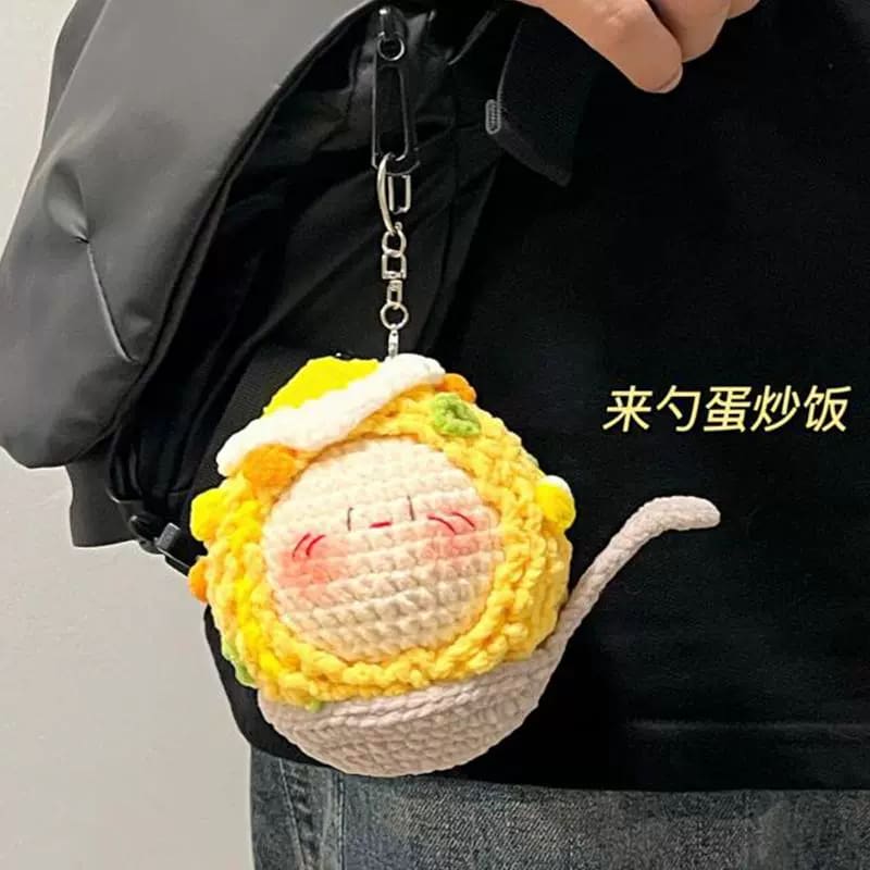 炒饭团子挂件钥匙扣定制