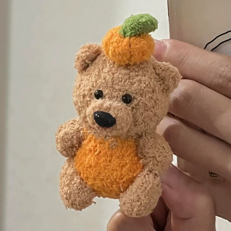 绒绒公仔玩偶 南瓜小熊钥匙扣