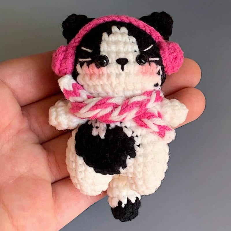 包包小挂件超耳机小猫钥匙扣