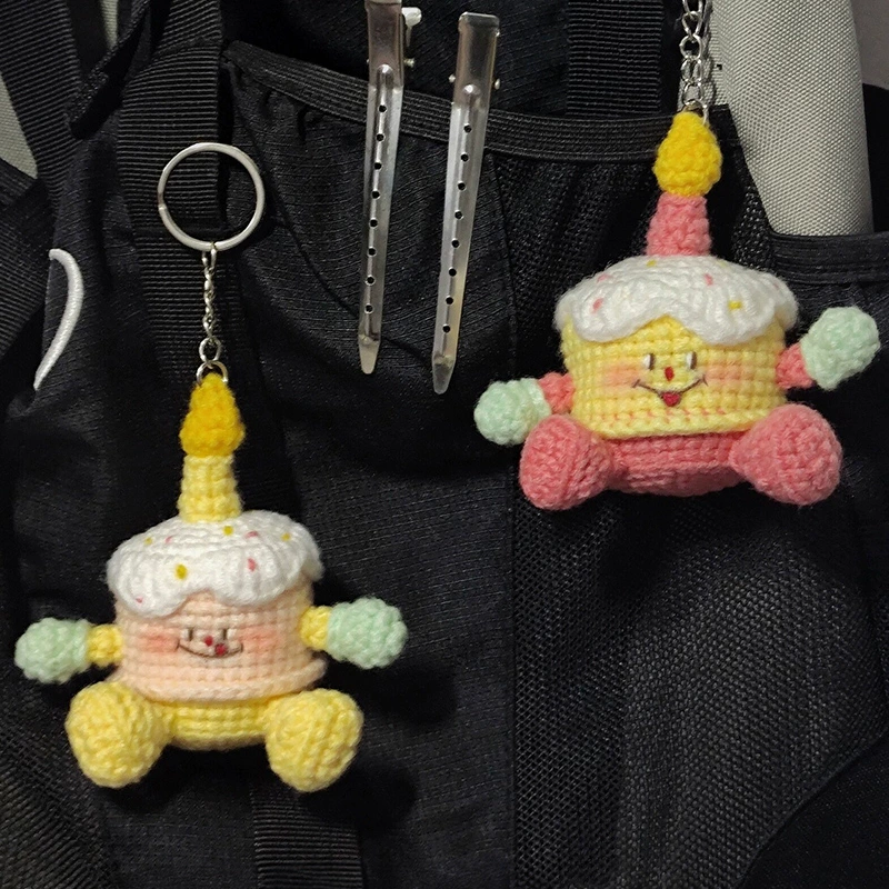 Cake Plush Keychain Bag Charm Doll
