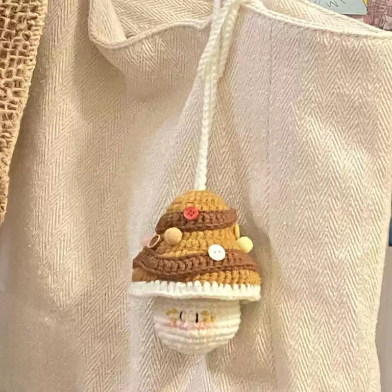 包挂件钥匙扣 蘑菇玩偶小