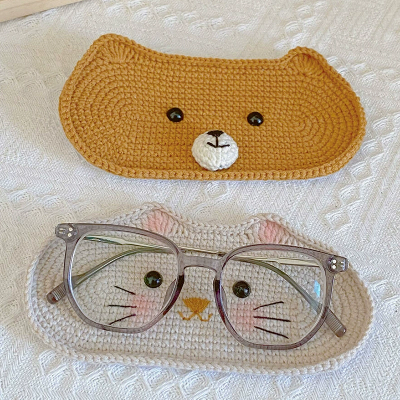 小熊小猫眼镜收纳盘 防滑防掉初学