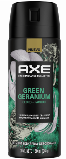 Axe desodorante aerosol Green Geranium x 150 ml