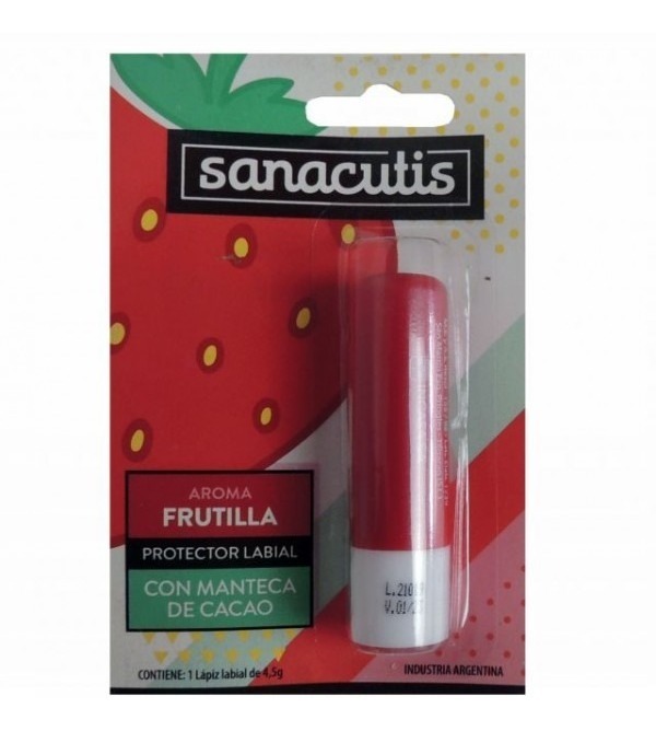 Balsamo Labial Sanacutis Frutilla Lapiz x 1