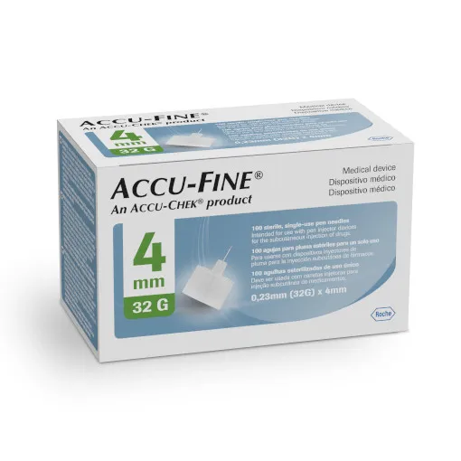 Aguja Accu-Fine Pen Needle 32G 4 mm x 100