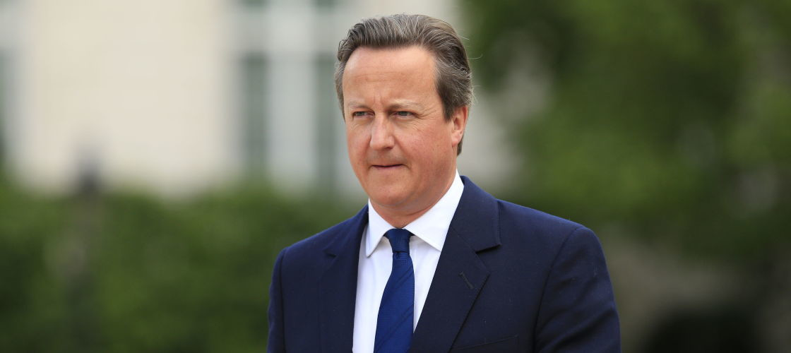 David Cameron  - 2024 Light brown hair & alternative hair style.
