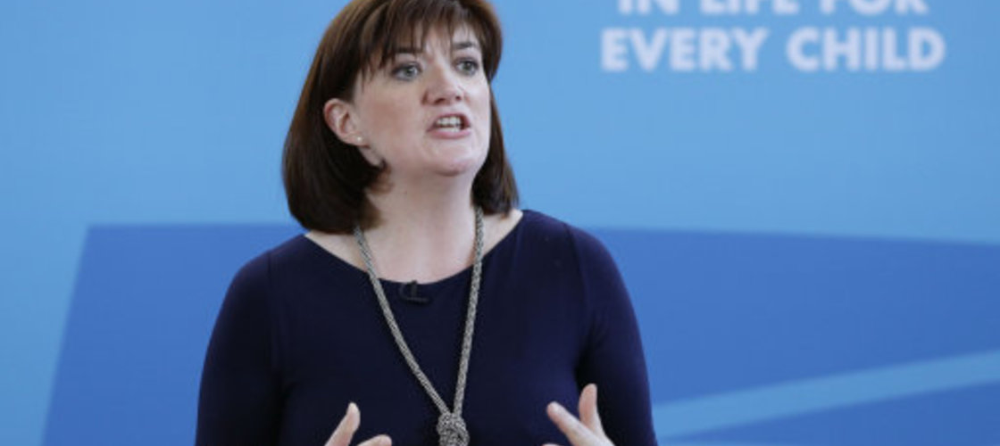Education Secretary Nicky Morgan at Kingsmead school in Enfield