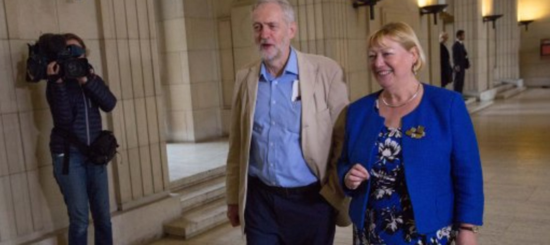 Jeremy Corbyn and Pat Glass