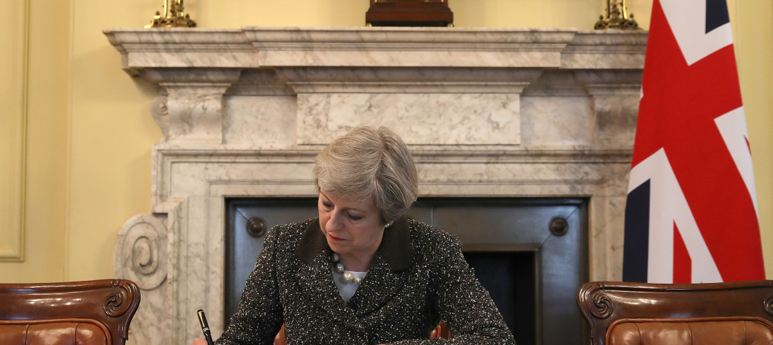 Theresa May spent almost £1000 sending the Article 50 letter to Brussels. Theresa May spent almost £1000 sending the Article 50 letter to Brussels.