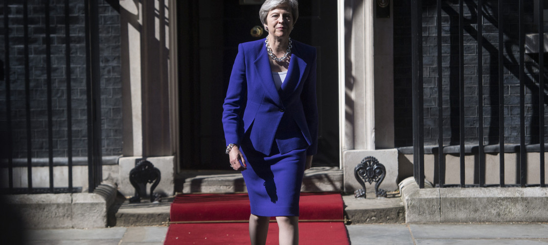 Theresa May outside Number 10 Downing Street Theresa May outside Number 10 Downing Street