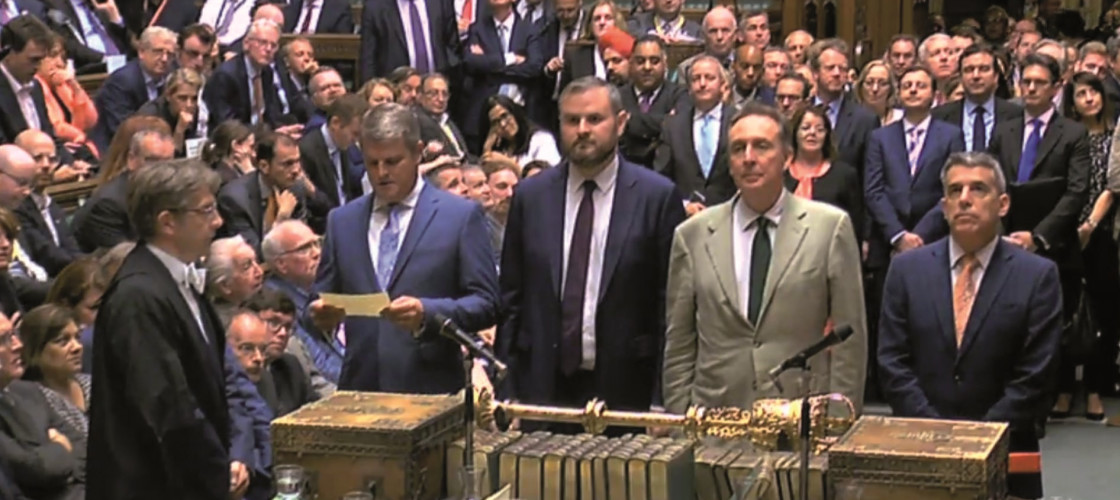 The House of Commons Chamber as a vote is read out The House of Commons Chamber as a vote is read out