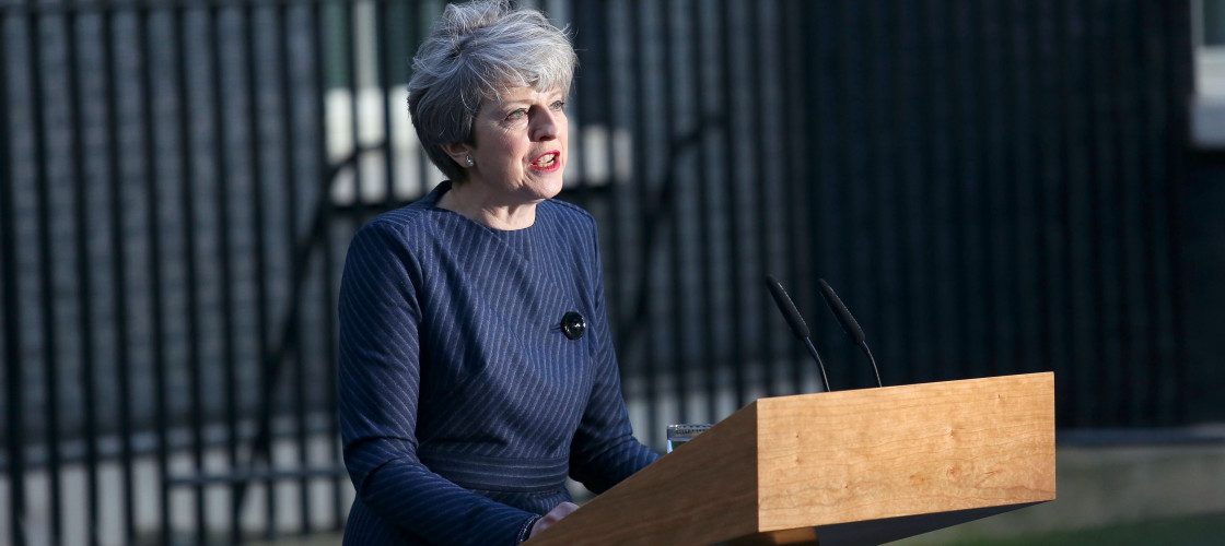 Theresa May speaking outside Downing Street Theresa May speaking outside Downing Street