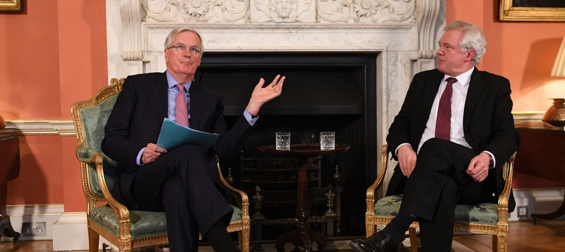 Michel Barnier and David Davis Michel Barnier and David Davis