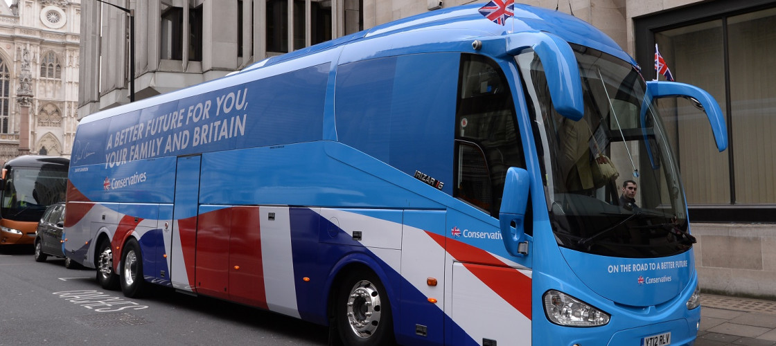 Conservative 2015 election battle bus Conservative 2015 election battle bus