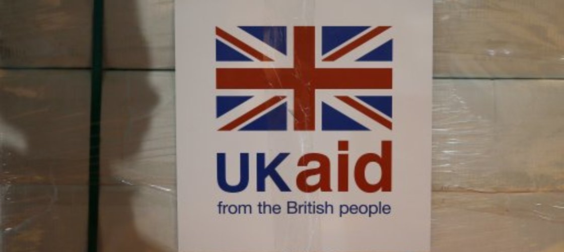 UK aid label attached to supplies