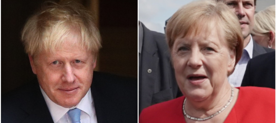 Boris Johnson and Angela Merkel Boris Johnson and Angela Merkel