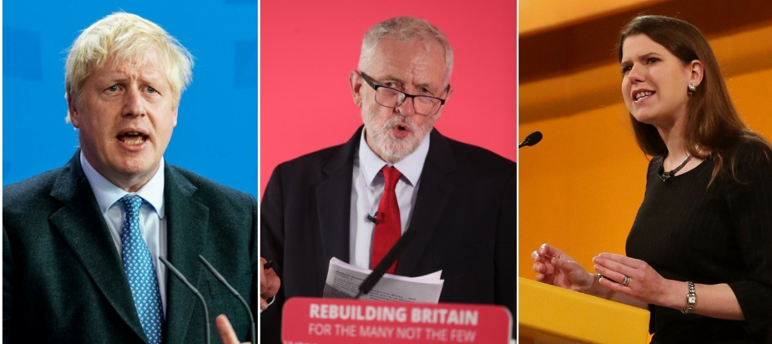Resultado de imagen de johnson corbyn swinson
