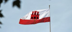 The flag of Gibraltar