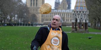 Bunch of tossers: MPs suffer humiliating defeat at Westminster’s annual pancake race