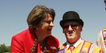 DUP leader Arlene Foster urges Scots to back bridge to Northern Ireland plan