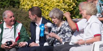 The 'Strong and Stable' tour bus and Air Force Numb - On the campaign trail with Theresa May