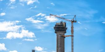 Giant crane to help bring historic chimney down