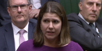 Jo Swinson fights back tears as she reveals threat against her child