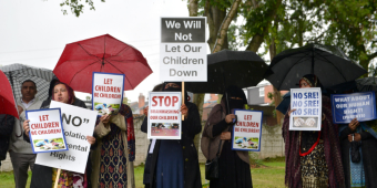 Theresa May defends LGBT education for primary children despite parent protests
