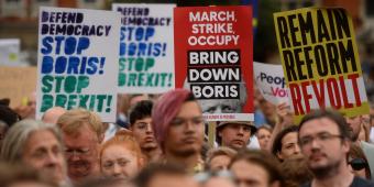 Momentum urges supporters to 'shut down streets' in protest against Parliament suspension