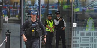 Home Office cordoned off as police investigate stabbing incident