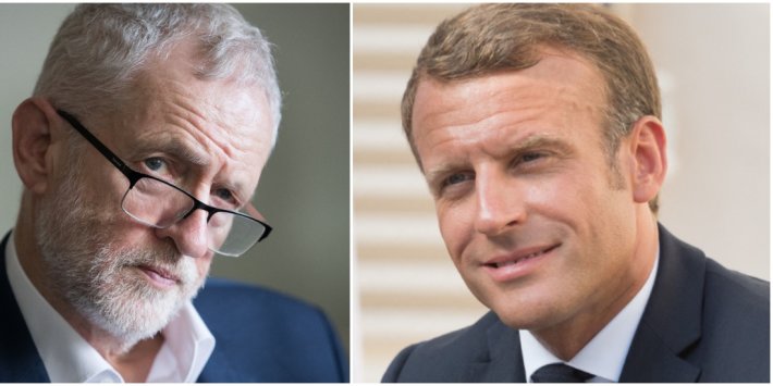 Jeremy Corbyn Says He Agrees With Emmanuel Macron On Indispensable Brexit Backstop