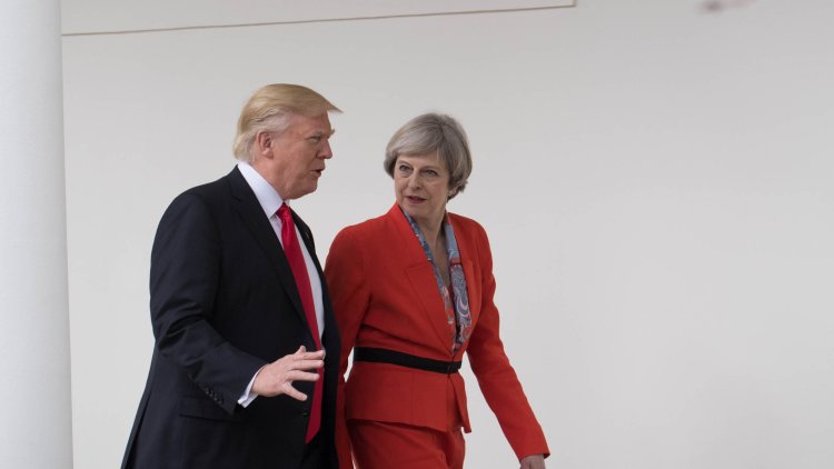 Theresa May says 'no equivalence' between far-right and anti-fascists after Donald Trump storm