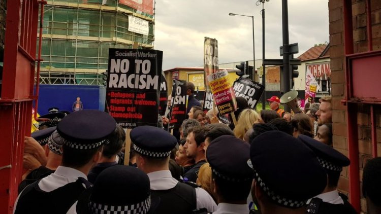 EXCL: Police shut down by-election hustings amid angry protest against Anne Marie Waters