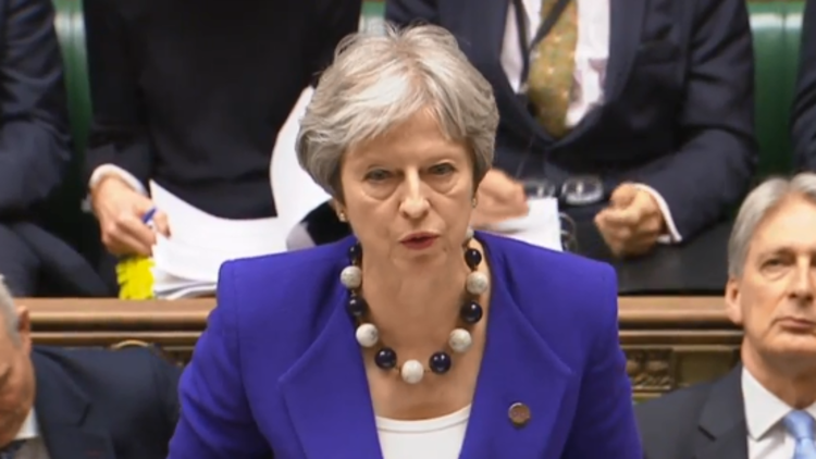 Decision to destroy Windrush landing documents taken under Labour, insists Theresa May