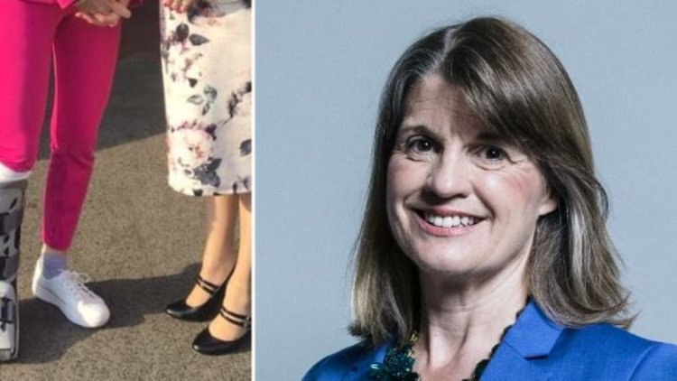 How a top Tory broke her foot in a football clash with a Labour MP - and worked on it for a week before she realised