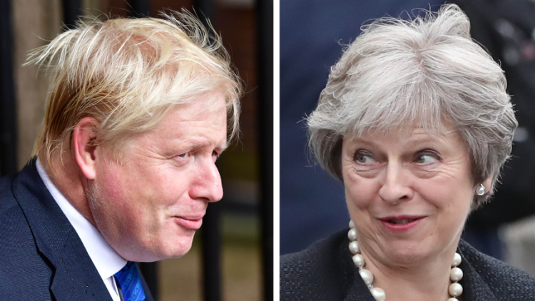 Theresa May accuses Boris Johnson of planning to 'tear up' union between UK and Northern Ireland