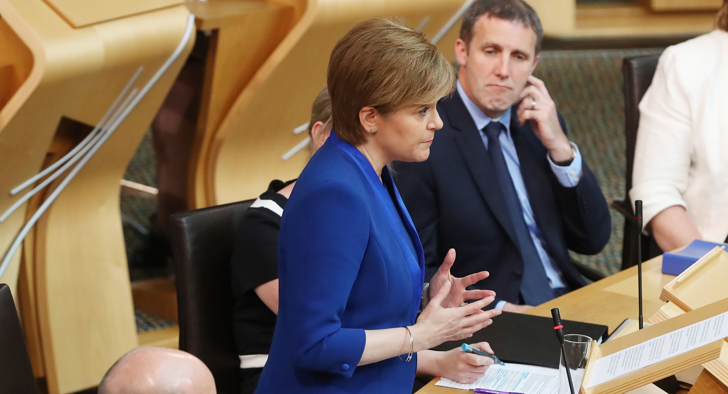 Nicola Sturgeon speaking in the Scottish Parliament Nicola Sturgeon speaking in the Scottish Parliament