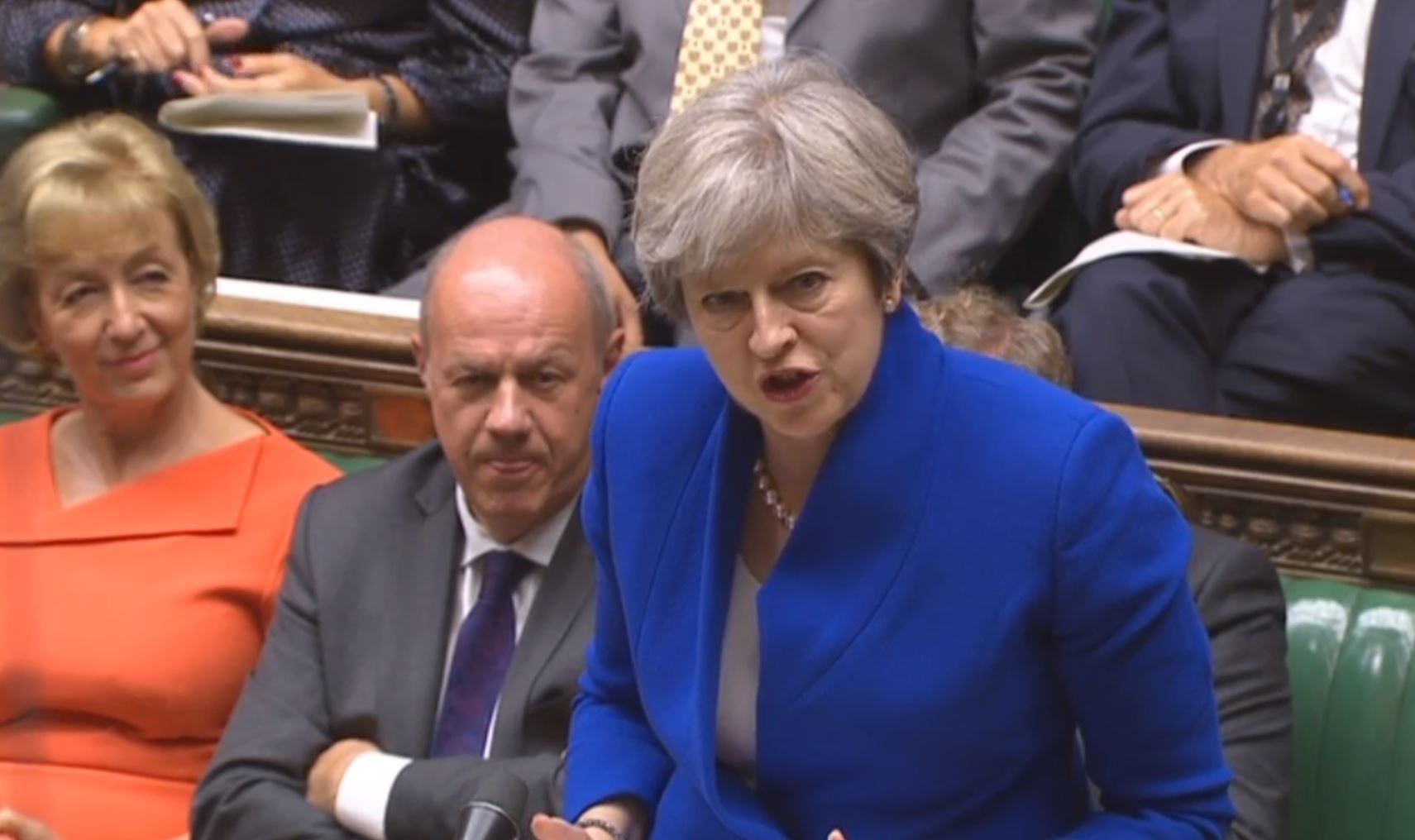 Theresa May taking Prime Minister's Questions Theresa May taking Prime Minister's Questions