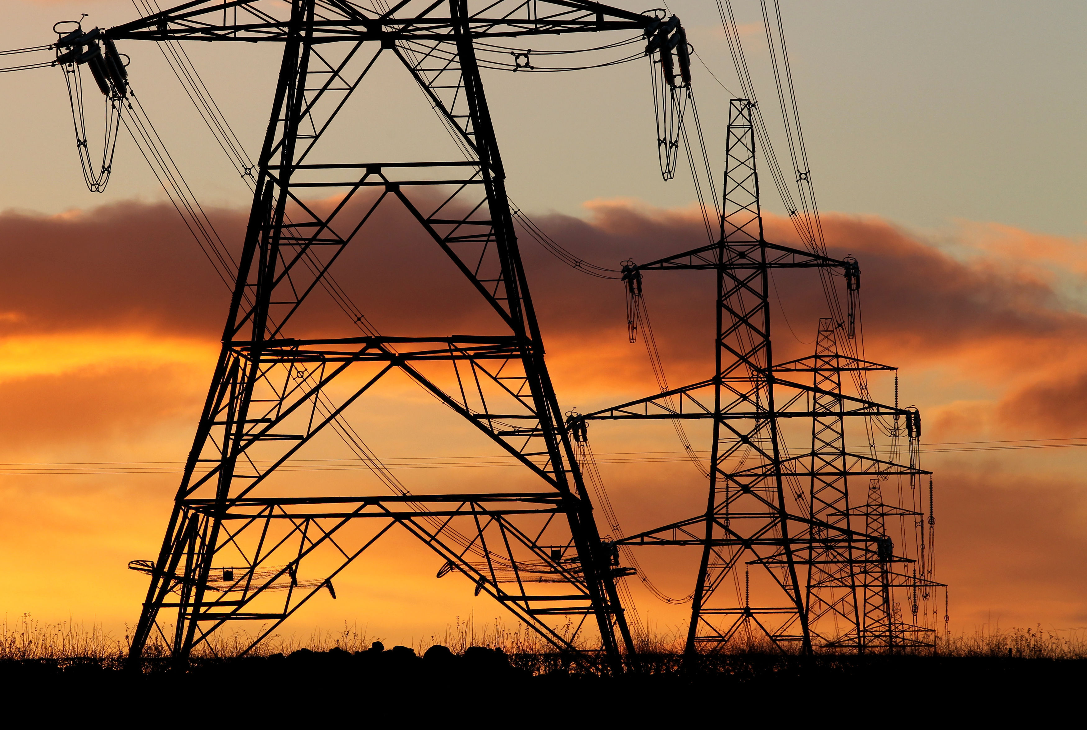 electricity pylons electricity pylons
