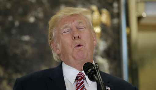 Donald Trump at a press event in New York City Donald Trump at a press event in New York City
