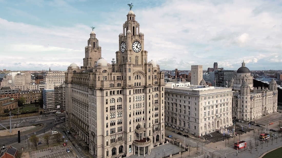 Aerial view of Liverpool town hall Aerial view of Liverpool town hall