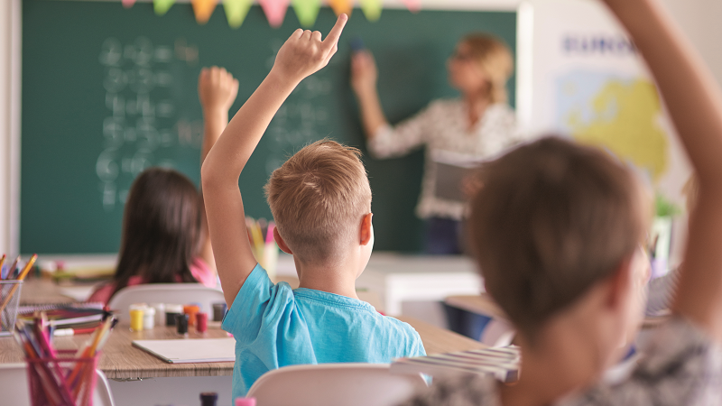 Children in a classroom Children in a classroom